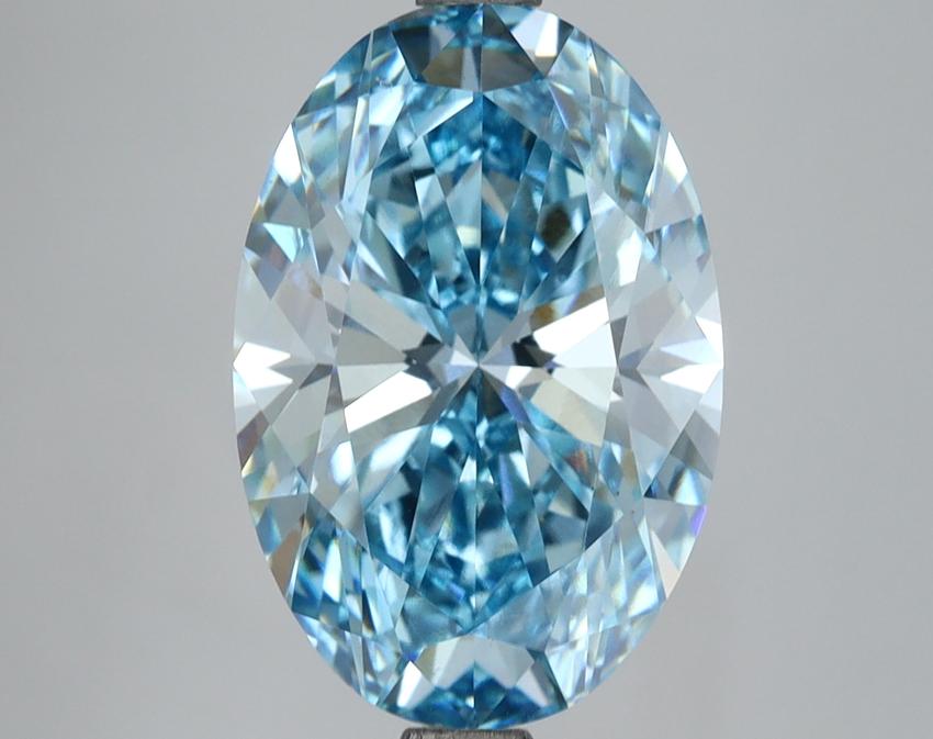 5.08 Ct. Fancy Vivid  Blue Oval Lab Grown Diamond