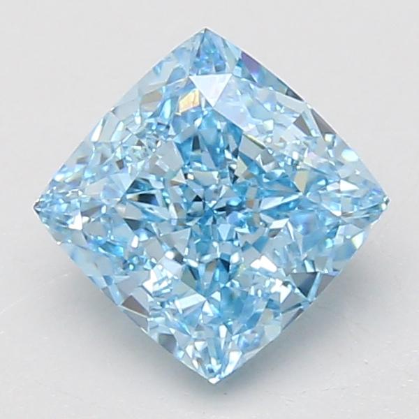 2.06 Ct. Fancy Vivid Blue Cushion Lab Grown Diamond