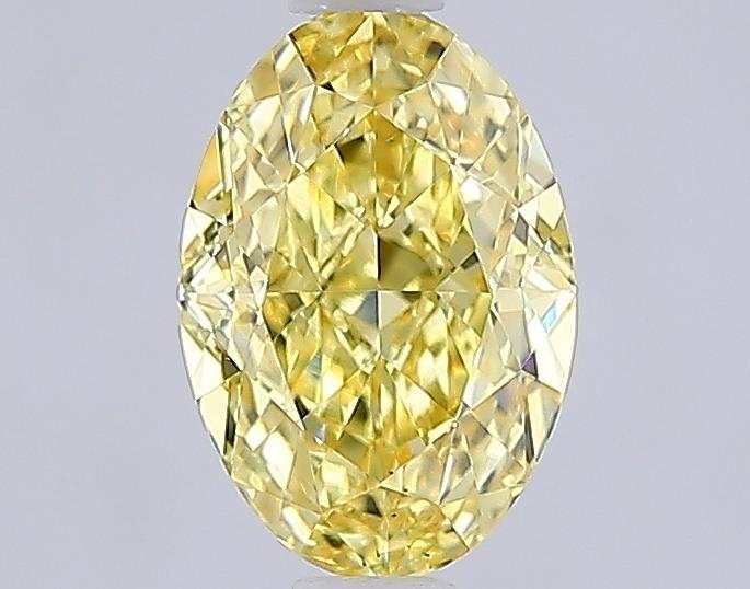 1.02 Ct. Fancy Intense  Yellow Oval Lab Grown Diamond