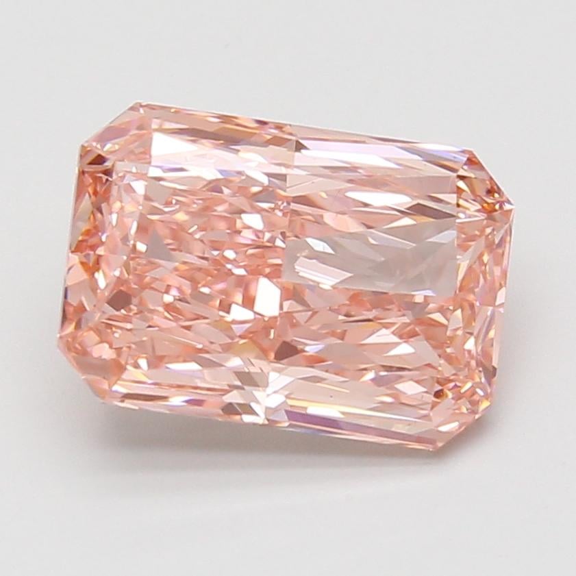 4.07 Ct. Fancy Vivid Pink Radiant Lab Grown Diamond