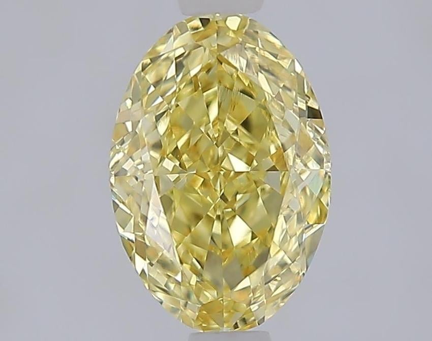 1.57 Ct. Fancy Vivid Yellow Yellow Oval Lab Grown Diamond