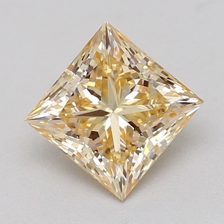 1.03 Ct. Light Brownish Yellow Princess Lab Grown Diamond