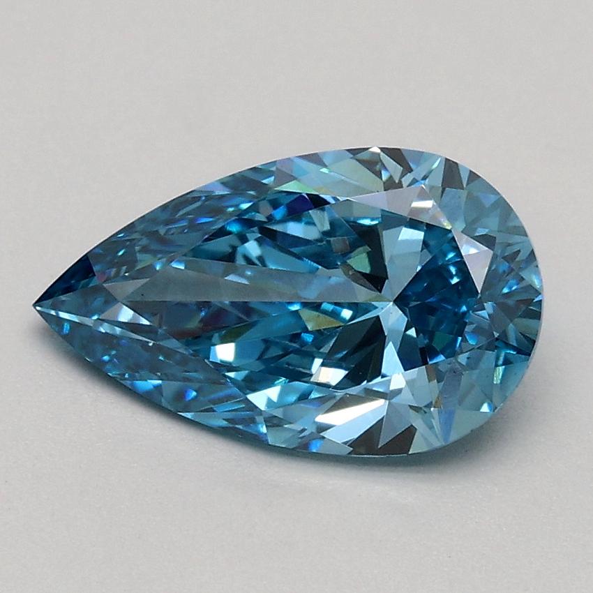 1.10 Ct. Fancy Vivid Blue Pear Lab Grown Diamond