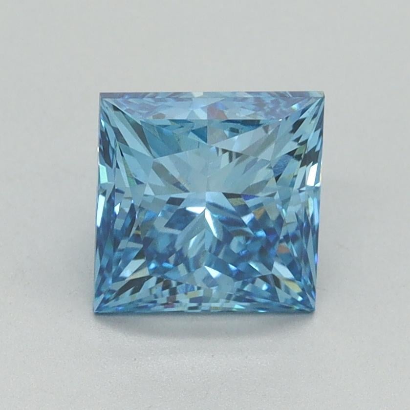1.66 Ct. Fancy Vivid Blue Princess Lab Grown Diamond
