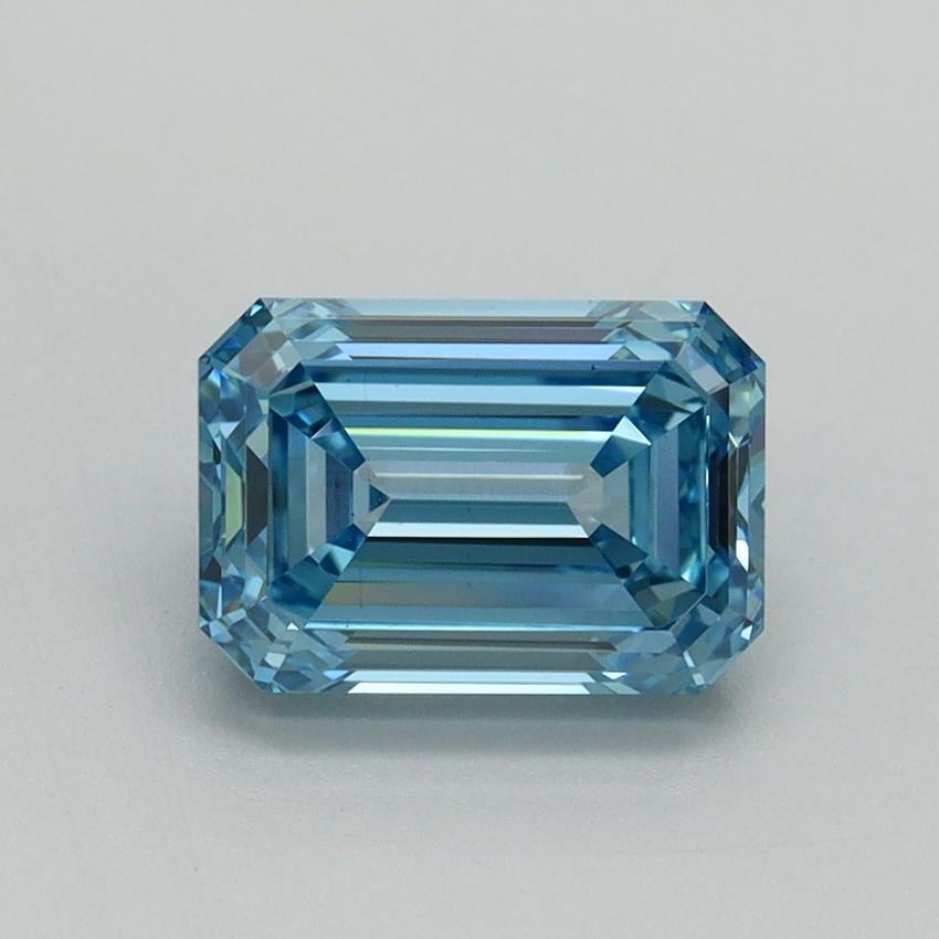 2.01 Ct. Fancy Vivid Blue Emerald Lab Grown Diamond