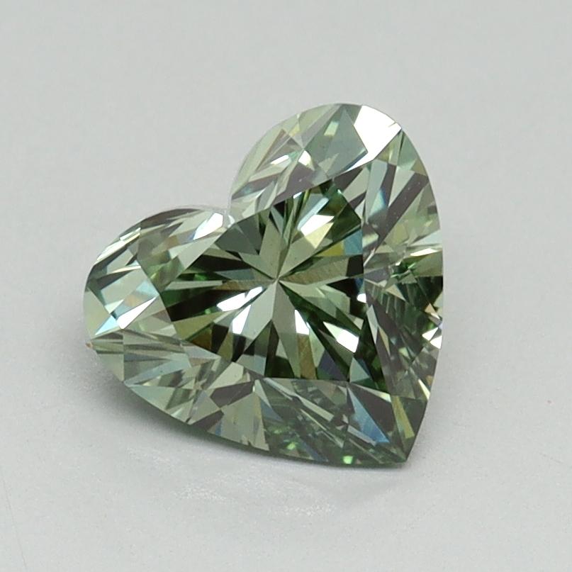 1.16 Ct. Fancy Vivid Pacific Green Heart Lab Grown Diamond
