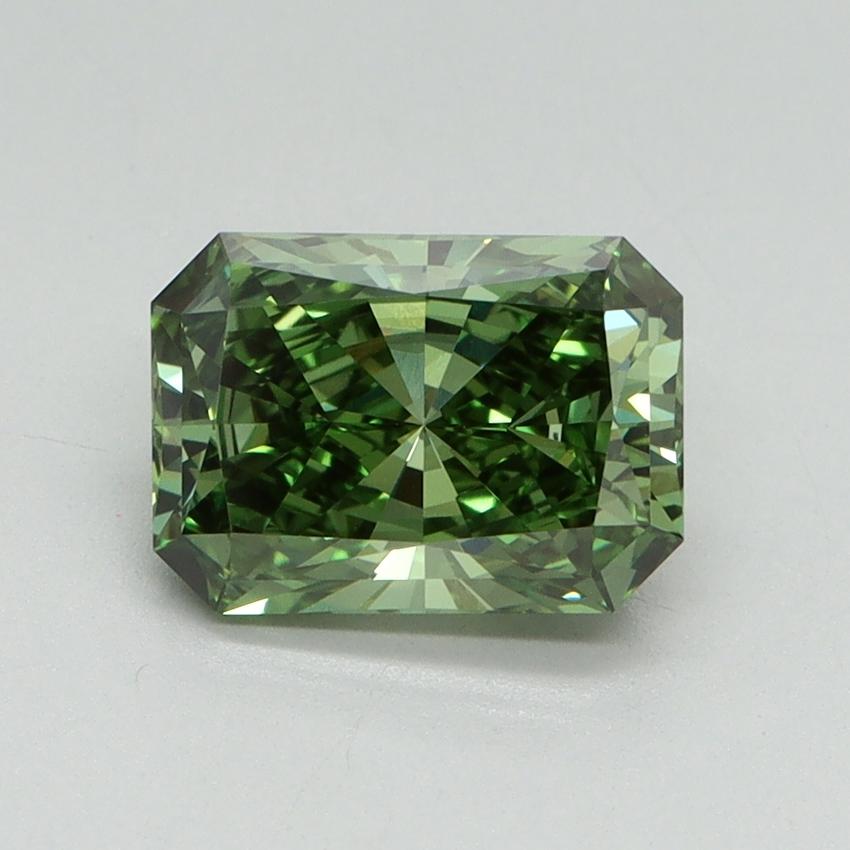 1.51 Ct. Fancy Vivid Green Radiant Lab Grown Diamond