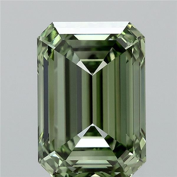 4.58 Ct. Fancy Vivid  Green Emerald Lab Grown Diamond