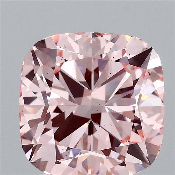 3.09 Ct. Fancy Intense  Pink Cushion Lab Grown Diamond