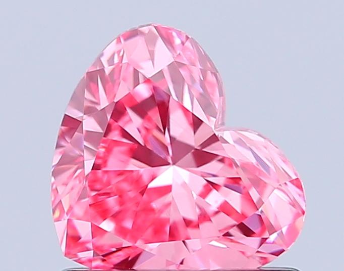 0.82 Ct. Fancy Vivid Pink Heart Lab Grown Diamond