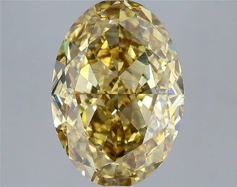 5.08 Ct. Fancy Intense Yellow Oval Lab Grown Diamond