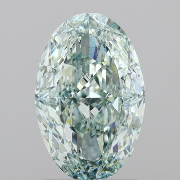 2.11 Ct. Fancy Intense Green Oval Lab Grown Diamond