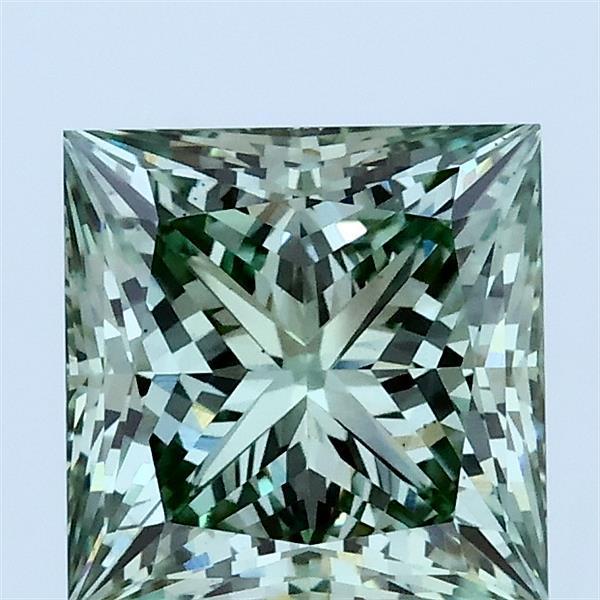 2.00 Ct. Fancy Vivid Green Princess Lab Grown Diamond