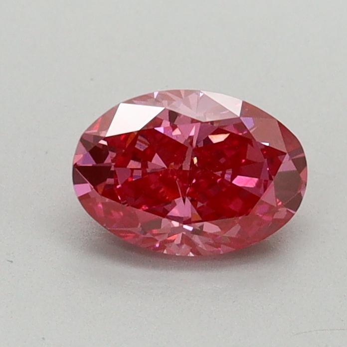 0.57 Ct. Fancy Vivid Red Oval Lab Grown Diamond