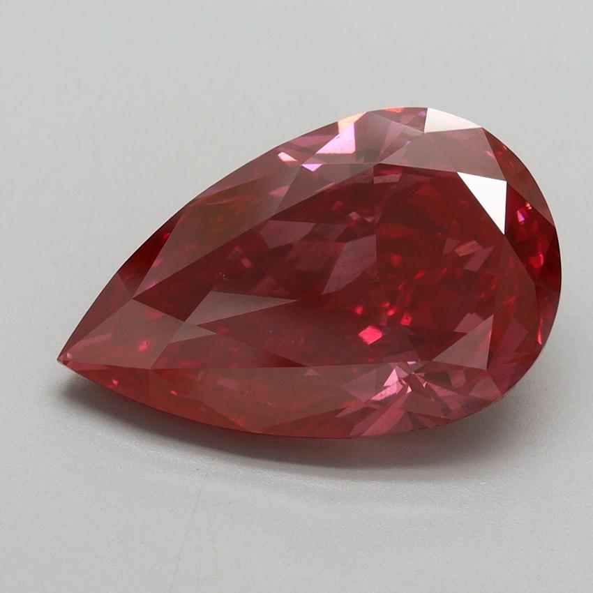 5.10 Ct. Fancy Vivid Red Pear Lab Grown Diamond