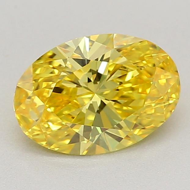 0.60 Ct. Fancy Vivid Yellow Oval Lab Grown Diamond