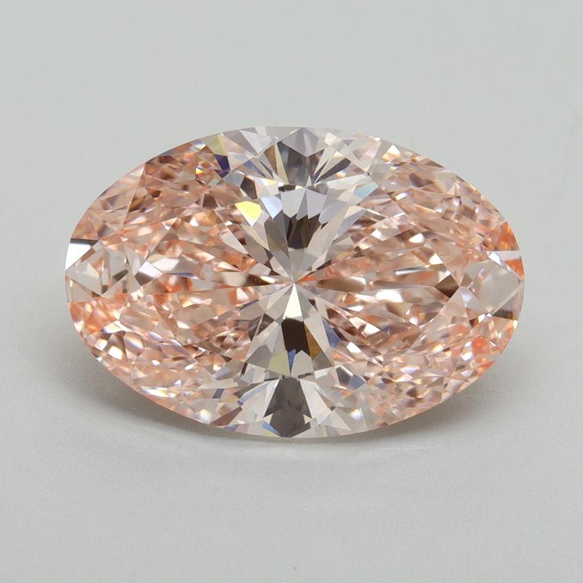 5.15 Ct. Fancy Vivid Pink Oval Lab Grown Diamond