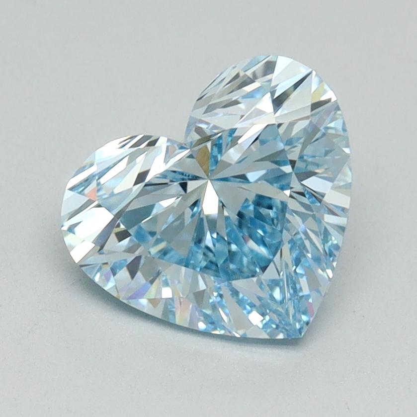 1.71 Ct. Fancy Intense Blue Heart Lab Grown Diamond