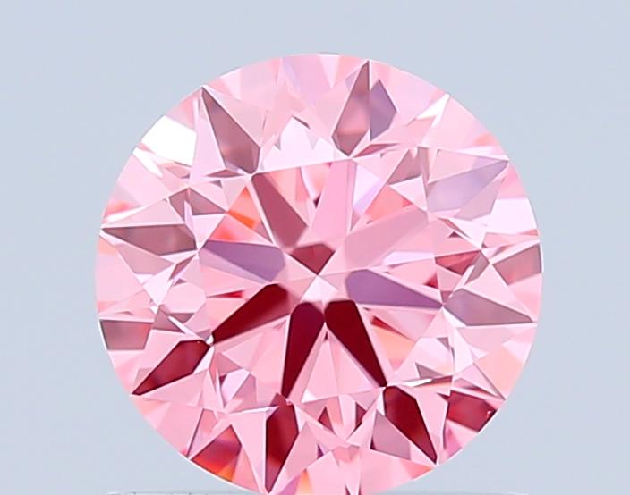 0.90 Ct. Fancy Vivid Pink Round Lab Grown Diamond