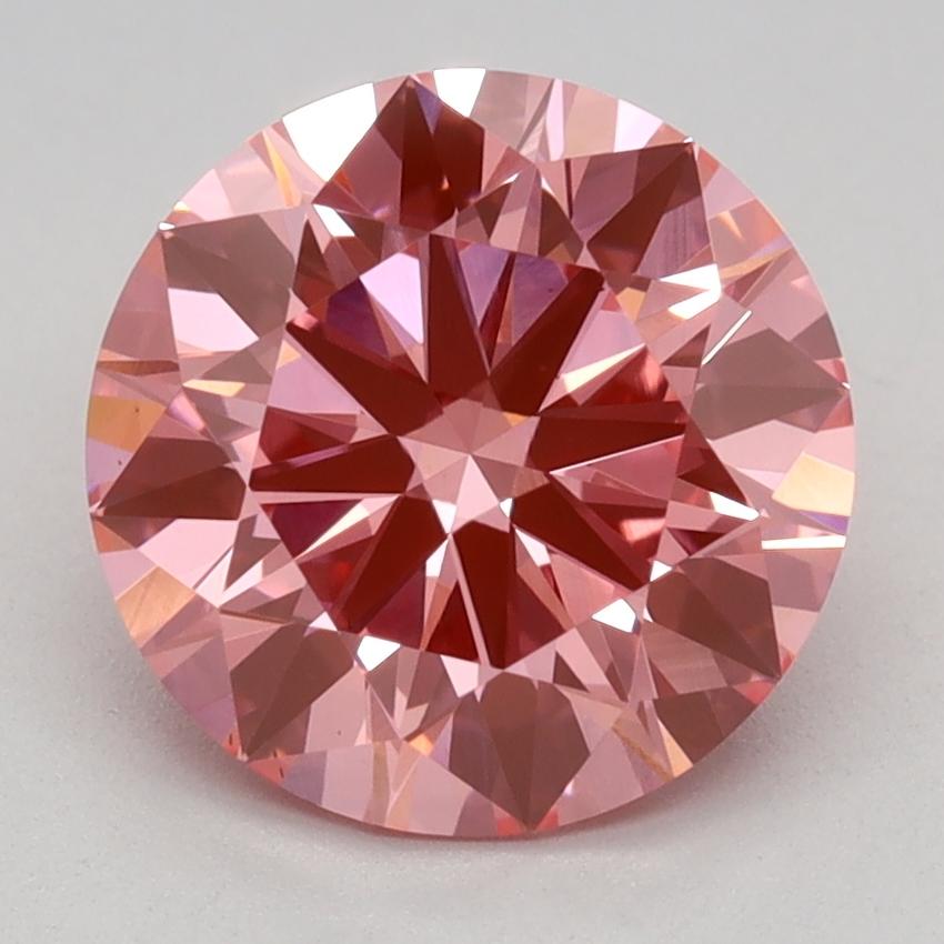 2.01 Ct. Fancy Vivid Pink Round Lab Grown Diamond