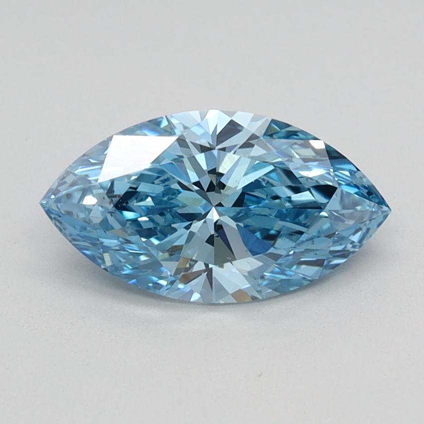 0.84 Ct. Fancy Vivid Blue Marquise Lab Grown Diamond