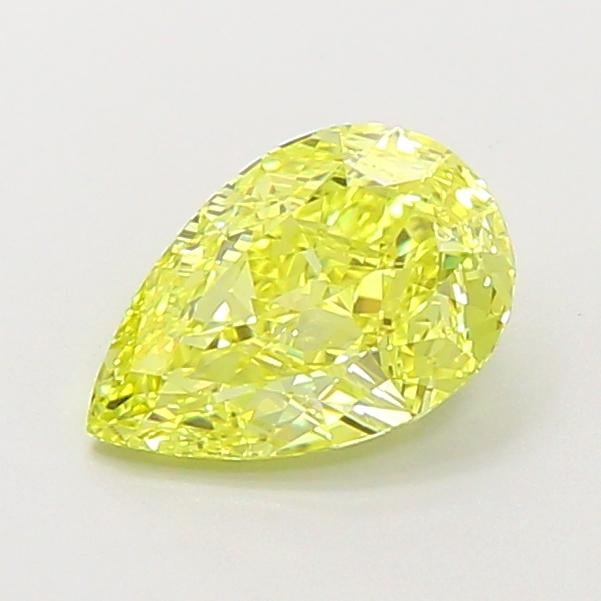 1.21 Ct. Fancy Vivid  Yellow Pear Lab Grown Diamond