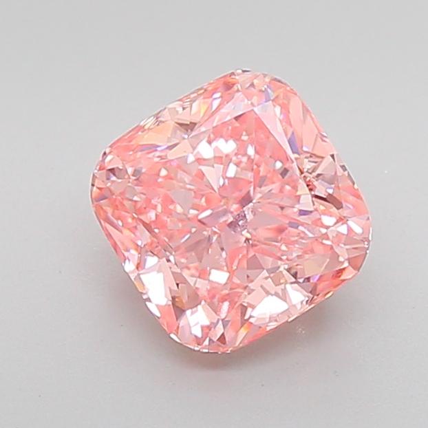 2.70 Ct. Fancy Vivid Pink Cushion Lab Grown Diamond