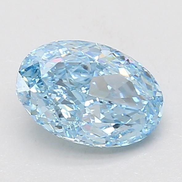 1.39 Ct. Fancy Vivid Blue Oval Lab Grown Diamond