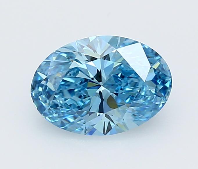 1.5 Ct. Fancy Vivid  Blue Oval Lab Grown Diamond