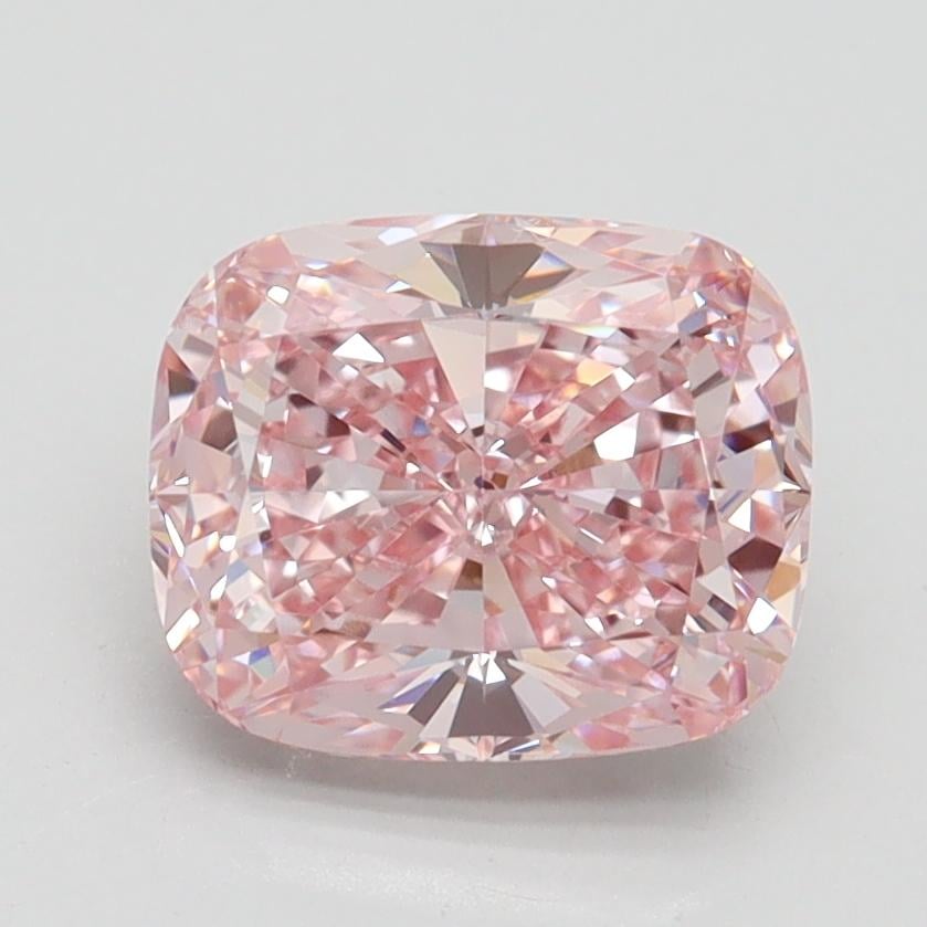 2.00 Ct. Fancy Intense Pink Cushion Lab Grown Diamond
