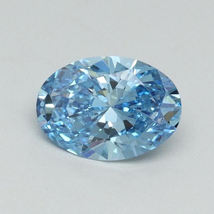 0.51 Ct. Fancy Vivid Blue Oval Lab Grown Diamond