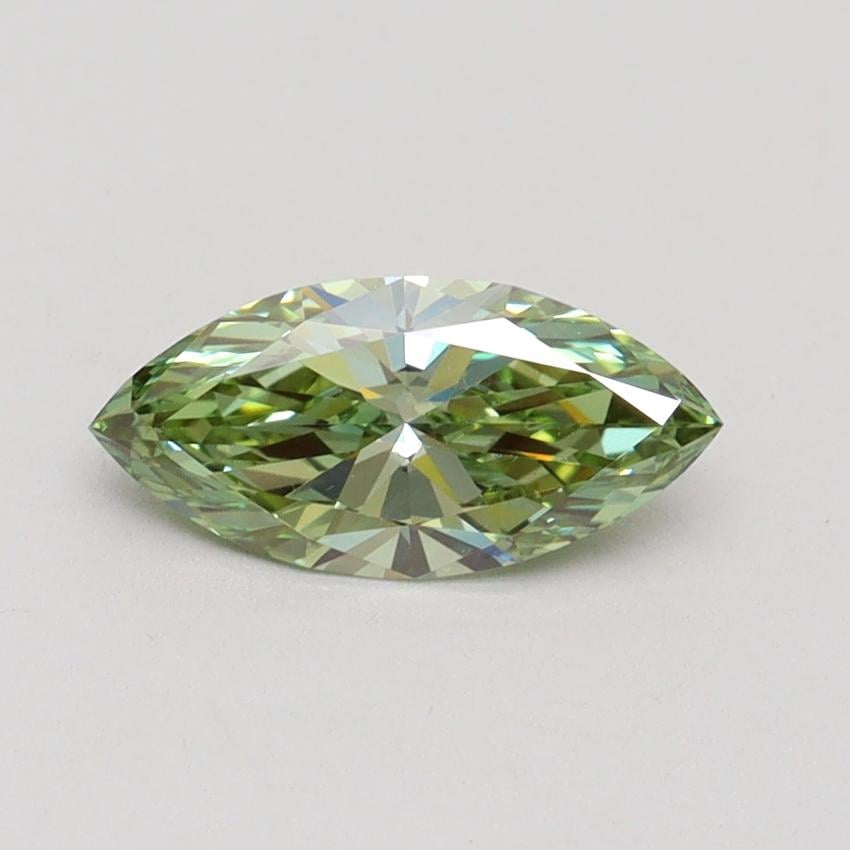 0.74 Ct. Fancy Vivid Green Marquise Lab Grown Diamond