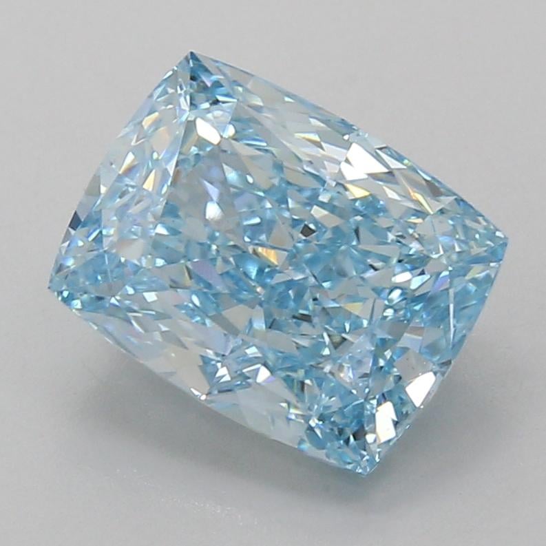 4.10 Ct. Fancy Vivid Blue Cushion Lab Grown Diamond