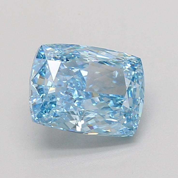2.15 Ct. Fancy Vivid Blue Cushion Lab Grown Diamond