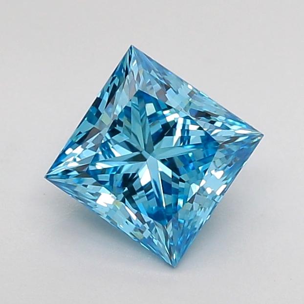 1.03 Ct. Fancy Vivid Blue Princess Lab Grown Diamond