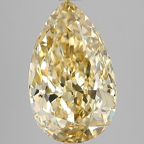 4.01 Ct. Fancy Intense Yellow Pear Lab Grown Diamond