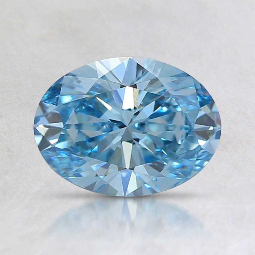 0.90 Ct. Fancy Intense Blue Oval Lab Grown Diamond