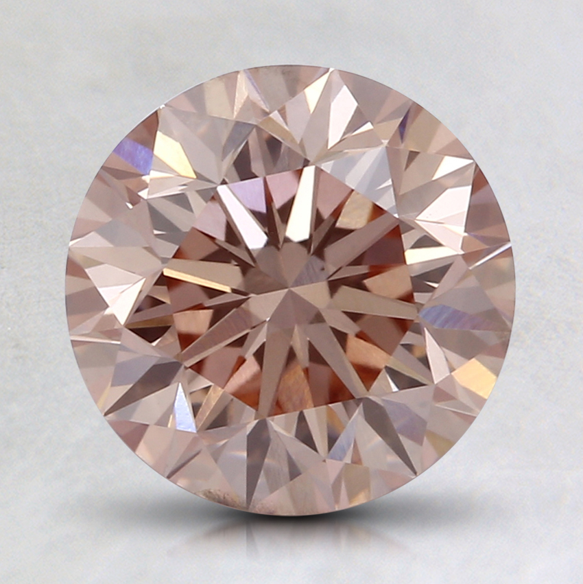 2.01 Ct. Fancy Light Orangy Pink Round Lab Grown Diamond