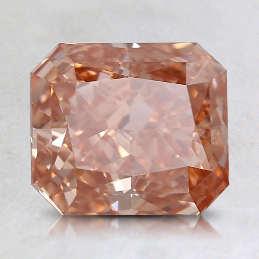 2.02 Ct. Fancy Deep Orangy Pink Radiant Lab Created Diamond