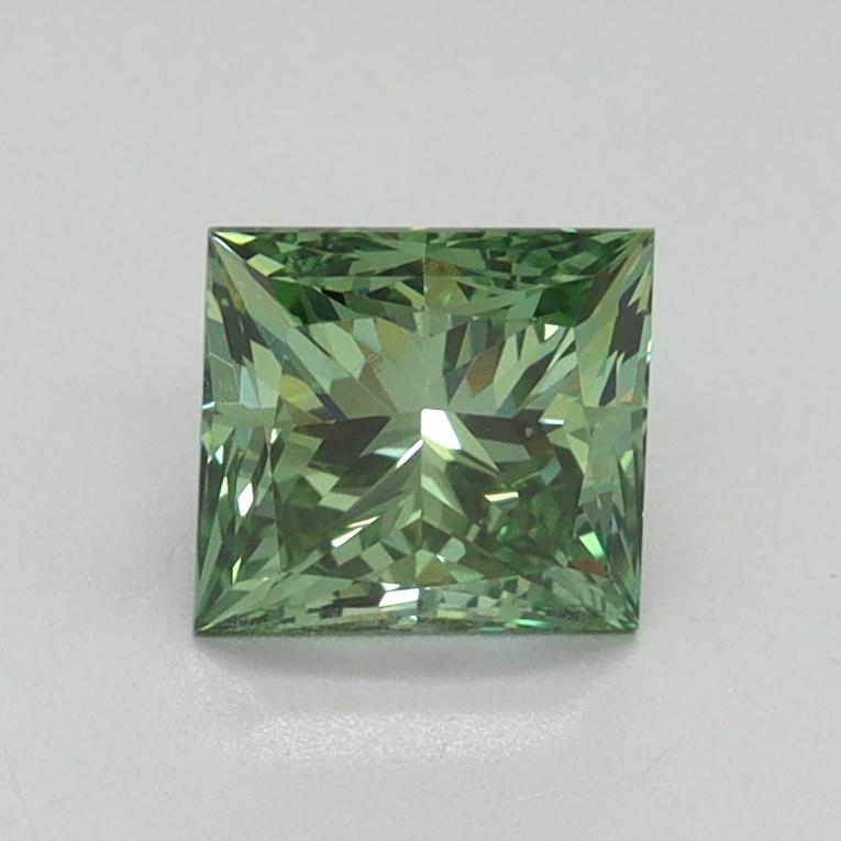 1.00 Ct. Fancy Vivid Green Princess Lab Grown Diamond