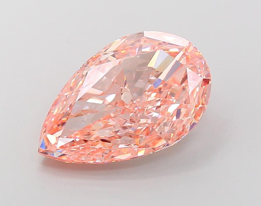 10.01 Ct. Fancy Vivid Pink Pear Lab Grown Diamond