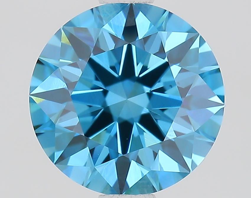 1.51 Ct. Fancy Vivid Blue Round Lab Grown Diamond