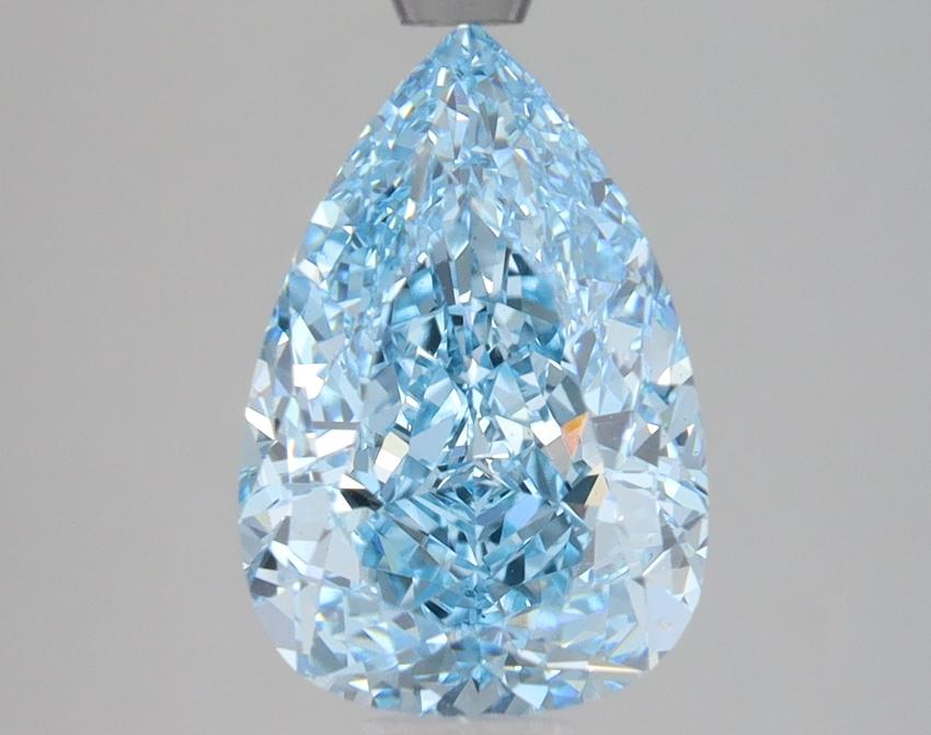 3.08 Ct. Fancy Vivid Blue Pear Lab Grown Diamond