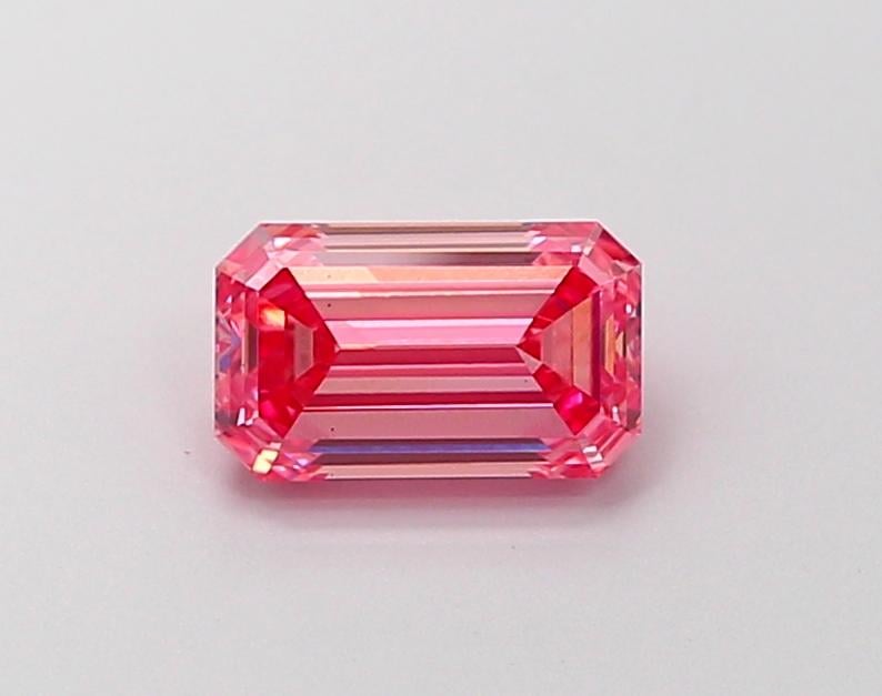 0.99 Ct. Fancy Vivid  Pink Emerald Lab Grown Diamond