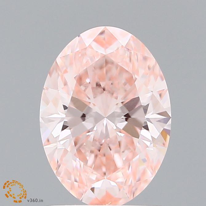 1.50 Ct. Fancy Intense Pink Oval Lab Grown Diamond