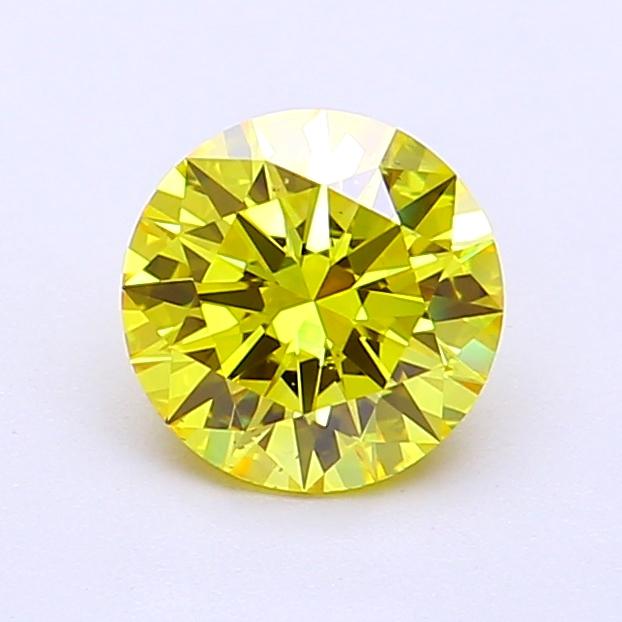 1.04 Ct. Fancy Vivid  Yellow Round Lab Grown Diamond