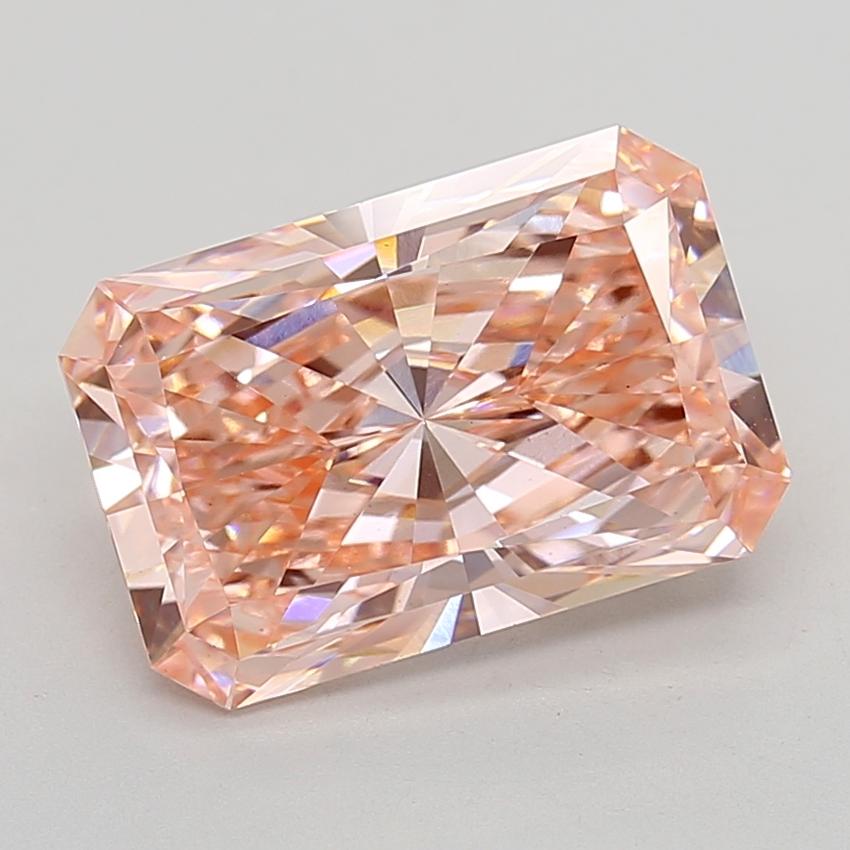 5.77 Ct. Fancy Vivid  Pink Radiant Lab Grown Diamond