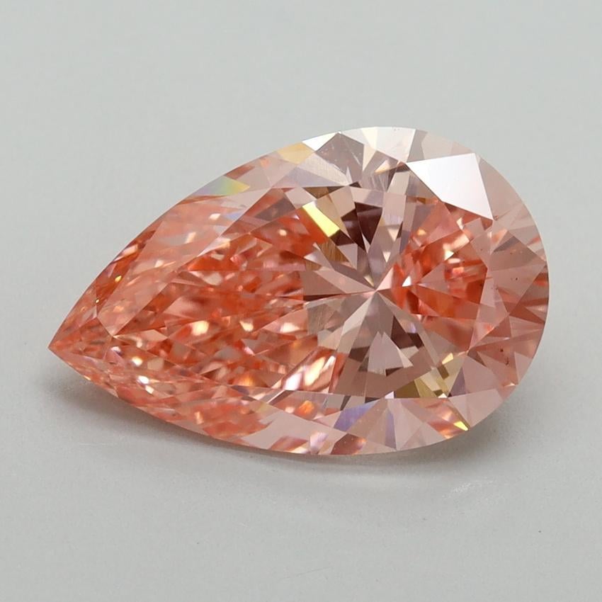 3.12 Ct. Fancy Vivid Pink Pear Lab Grown Diamond