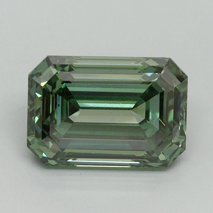 2.59 Ct. Fancy Vivid Pacific Green Emerald Lab Grown Diamond