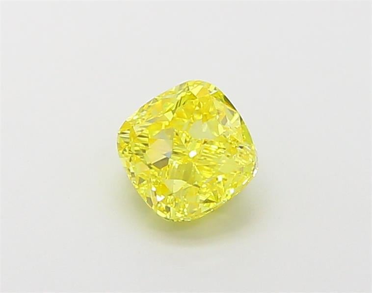 1.01 Ct. Fancy Vivid  Yellow Cushion Lab Grown Diamond